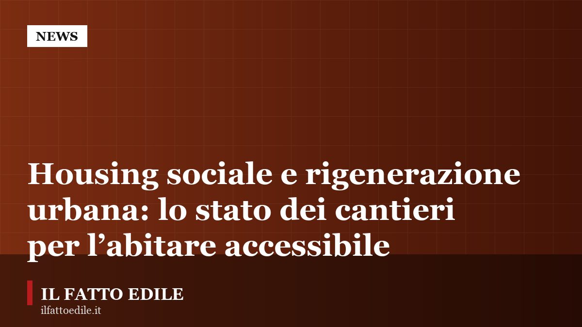 Cantiere di housing sociale con nuove residenze accessibili in costruzione in un quartiere urbano