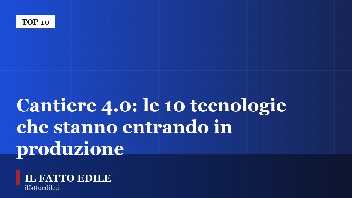 Tecnico in cantiere con tablet e visore di realtà aumentata davanti a una struttura in costruzione